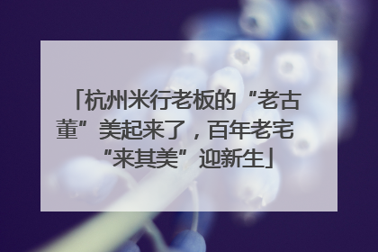 杭州米行老板的“老古董”美起来了，百年老宅“来其美”迎新生