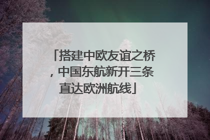 搭建中欧友谊之桥，中国东航新开三条直达欧洲航线