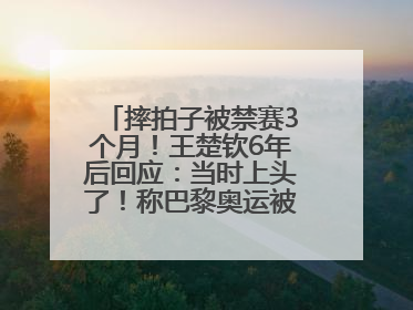摔拍子被禁赛3个月！王楚钦6年后回应：当时上头了！称巴黎奥运被孙颖莎带着打，搭档8年“一个眼神就能懂”