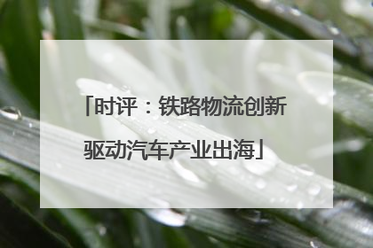 时评：铁路物流创新驱动汽车产业出海