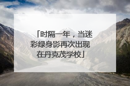 时隔一年，当迷彩绿身影再次出现在丹克茂学校