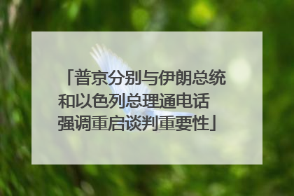 普京分别与伊朗总统和以色列总理通电话 强调重启谈判重要性