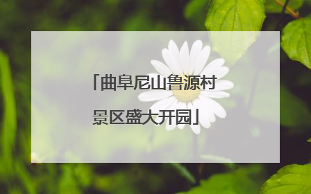 曲阜尼山鲁源村景区盛大开园