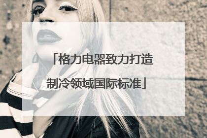 格力电器致力打造制冷领域国际标准