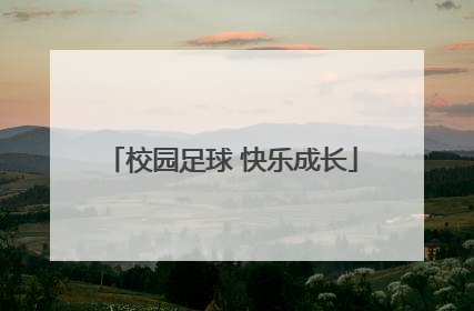校园足球 快乐成长