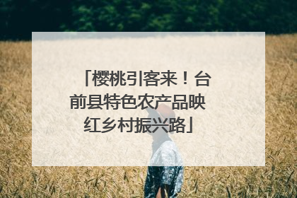 樱桃引客来！台前县特色农产品映红乡村振兴路