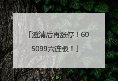澄清后再涨停！605099六连板！