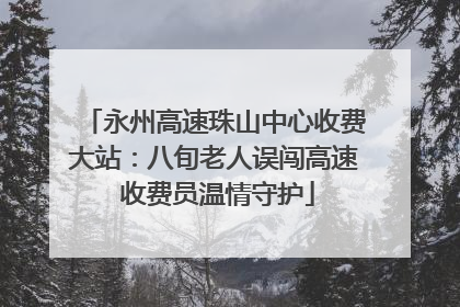 永州高速珠山中心收费大站：八旬老人误闯高速 收费员温情守护