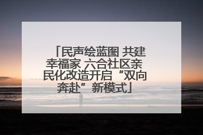 民声绘蓝图 共建幸福家 六合社区亲民化改造开启“双向奔赴”新模式