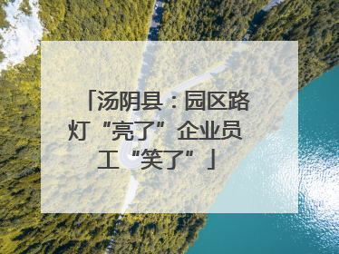 汤阴县：园区路灯“亮了”企业员工“笑了”