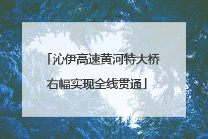 沁伊高速黄河特大桥右幅实现全线贯通