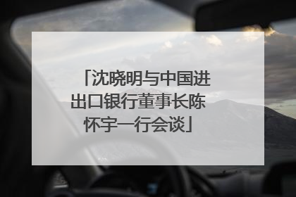 沈晓明与中国进出口银行董事长陈怀宇一行会谈