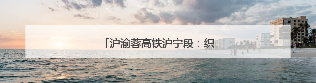 沪渝蓉高铁沪宁段：织就区域协同发展新纽带