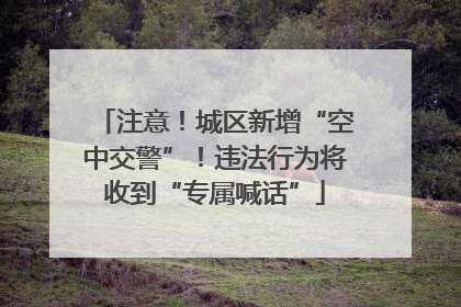 注意！城区新增“空中交警”！违法行为将收到“专属喊话”