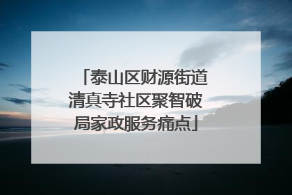 泰山区财源街道清真寺社区聚智破局家政服务痛点