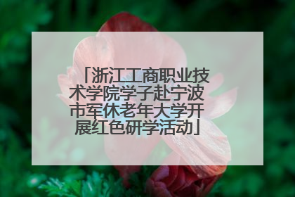 浙江工商职业技术学院学子赴宁波市军休老年大学开展红色研学活动