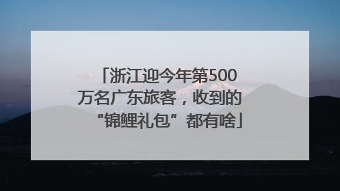 浙江迎今年第500万名广东旅客，收到的“锦鲤礼包”都有啥