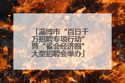 淄博市“百日千万招聘专项行动”暨“省会经济圈”大型招聘会举办