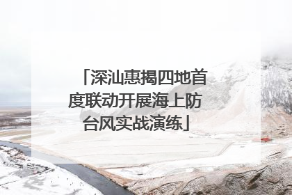 深汕惠揭四地首度联动开展海上防台风实战演练