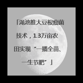 渑池推大豆根瘤菌技术，1.3万亩农田实现“一播全苗、一生节肥”