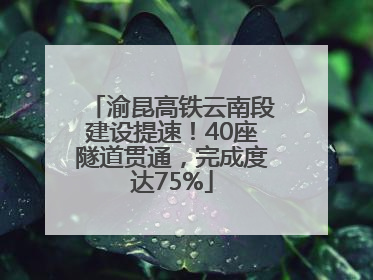 渝昆高铁云南段建设提速！40座隧道贯通，完成度达75%