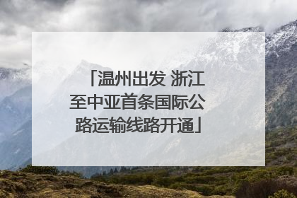 温州出发 浙江至中亚首条国际公路运输线路开通