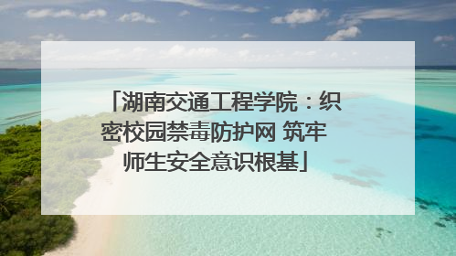 湖南交通工程学院：织密校园禁毒防护网 筑牢师生安全意识根基