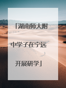 湖南师大附中学子在宁远开展研学