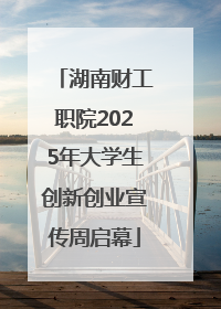 湖南财工职院2025年大学生创新创业宣传周启幕