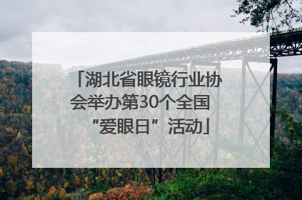 湖北省眼镜行业协会举办第30个全国“爱眼日”活动