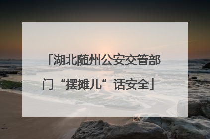 湖北随州公安交管部门“摆摊儿”话安全