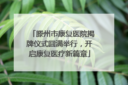 滕州市康复医院揭牌仪式圆满举行，开启康复医疗新篇章