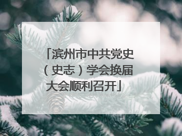 滨州市中共党史（史志）学会换届大会顺利召开
