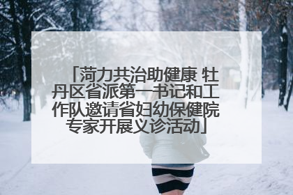菏力共治助健康 牡丹区省派第一书记和工作队邀请省妇幼保健院专家开展义诊活动