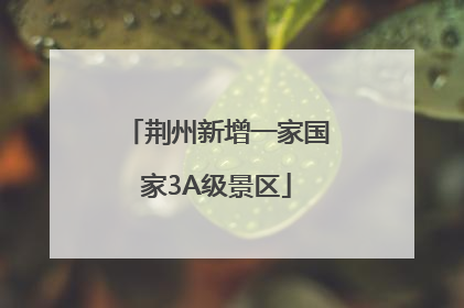 荆州新增一家国家3A级景区