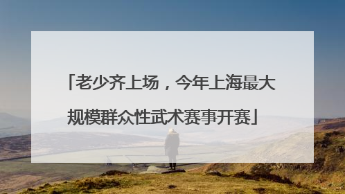 老少齐上场，今年上海最大规模群众性武术赛事开赛