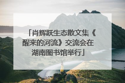 肖辉跃生态散文集《醒来的河流》交流会在湖南图书馆举行