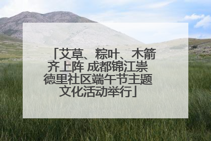 艾草、粽叶、木箭齐上阵 成都锦江崇德里社区端午节主题文化活动举行
