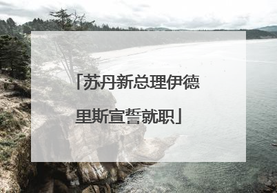 苏丹新总理伊德里斯宣誓就职