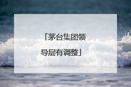 茅台集团领导层有调整