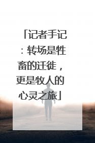记者手记：转场是牲畜的迁徙，更是牧人的心灵之旅