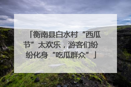 衡南县白水村“西瓜节”太欢乐，游客们纷纷化身“吃瓜群众”