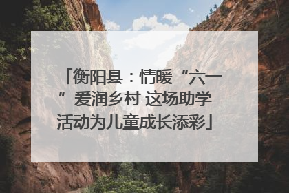 衡阳县：情暖“六一”爱润乡村 这场助学活动为儿童成长添彩