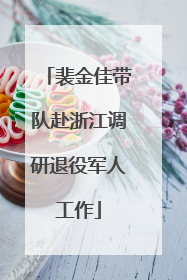 裴金佳带队赴浙江调研退役军人工作