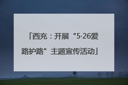 西充：开展“5·26爱路护路”主题宣传活动