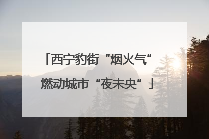 西宁豹街“烟火气” 燃动城市“夜未央”