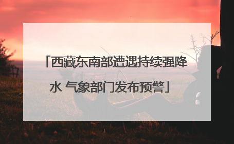 西藏东南部遭遇持续强降水 气象部门发布预警