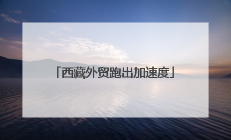 西藏外贸跑出加速度