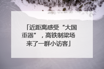近距离感受“大国重器”，高铁制梁场来了一群小访客