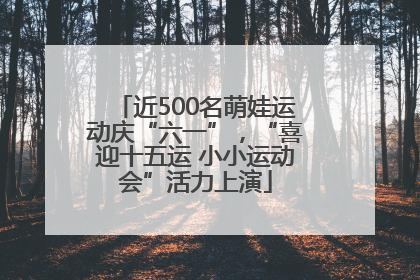 近500名萌娃运动庆“六一”，“喜迎十五运 小小运动会”活力上演